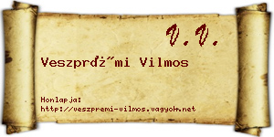 Veszprémi Vilmos névjegykártya