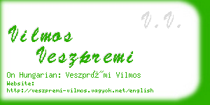 vilmos veszpremi business card